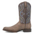 Dingo Saw Buck Embroidered Lizard Print Round Toe Cowboy Mens Brown Casual Boot