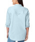 ფოტო #2 პროდუქტის Petite Amanda Cotton Button-Front Shirt