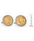 Gold-Layered Buffalo Nickel Rope Bezel Coin Cuff Links