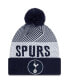 Фото #1 товара Men's Navy Tottenham Hotspur Engineered Sport Cuffed Knit Hat with Pom