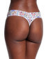 Printed Supima Cotton Low Rise Thong Underwear