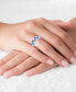 ფოტო #2 პროდუქტის Lab-Grown Blue Opal Inlay Ring in Sterling Silver