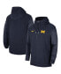 Фото #1 товара Men's Navy Michigan Wolverines 2023 Coach Half-Zip Hooded Jacket