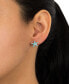 ფოტო #2 პროდუქტის Light Aqua Pave Crystal Starfish Stud Earrings set in Sterling Silver
