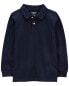 Фото #3 товара Kid Navy Long-Sleeve Piqué Polo Shirt 5