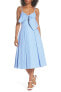 Фото #1 товара Fame and Partners 153512 Women's Becky Bow Midi Dress Spaghetti Strap Sz. 0 US