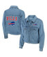 ფოტო #1 პროდუქტის Women's Buffalo Bills Full-Snap Denim Jacket