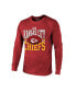 Фото #3 товара Men's Threads Red Kansas City Chiefs Super Bowl LVIII Tri-Blend Long Sleeve T-shirt
