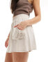 Фото #1 товара ASOS DESIGN shirred waist pocket short in stone