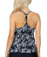 Фото #2 товара Women's Printed Racerback Underwire Tankini Swim Top, Created for Macy's