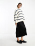 ASOS DESIGN oversized cable jumper in stripe