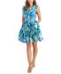 Women's Printed A-Line V-Neck Dress