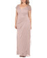 ფოტო #1 პროდუქტის Plus Size Lace-Shoulder Gown