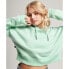 SUPERDRY Vintage Logo Crop hoodie Minted Green Marl, 2XS - фото #2