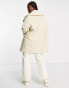 Фото #8 товара ASOS DESIGN smart double breasted pea coat in off white