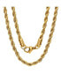 ფოტო #2 პროდუქტის Men's 18k gold Plated Stainless Steel Rope Chain 24" Necklace