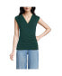 ფოტო #1 პროდუქტის Women's Lightweight Jersey Wrap Front Top