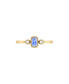 ფოტო #2 პროდუქტის Emerald Tanzanite Gemstone Round Natural Diamond 14K Yellow Gold Birthstone Ring