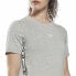 Women’s Short Sleeve T-Shirt Reebok Tape Pack Grey