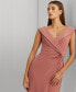 Фото #3 товара Women's Jersey Off-the-Shoulder Side-Slit Column Gown