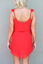 Фото #2 товара Adelyn Rae Red Drawstring Sheath Dress Sz L $129