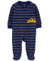 Фото #1 товара Baby Striped Truck 2-Way Zip Cotton Sleep & Play Pajamas Preemie (Up to 6lbs)