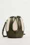 Фото #3 товара Комбинированная сумка-мешок ZARA