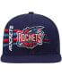 Фото #2 товара Men's Navy Houston Rockets Hardwood Classics Retro Bolt Deadstock Snapback Hat