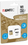 EMTEC microSD Class10 Gold+ 16GB - 16 GB - MicroSDHC - Class 10 - 85 MB/s - 21 MB/s - Blue - Gold