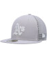 Фото #1 товара Men's Gray Oakland Athletics 2023 On-Field Batting Practice 59FIFTY Fitted Hat