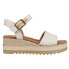 Фото #1 товара TOMS Diana Platform Espadrille Wedge Womens Off White Casual Sandals 10017908
