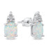 Beautiful jewelry set with opals SET245W (earrings, pendant)