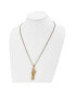 Yellow IP-plated Saint Jude Pendant Curb Chain Necklace