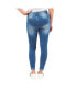 Фото #3 товара Tummy Control Skinny Jeans with Jewel Pocket Details For Women