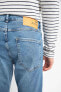 Фото #6 товара Skinny Comfort Fit Dar Rahat Kalıp Normal Bel Ekstra Dar Paça Yırtık Detaylı Jean Pantolon