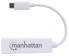 Фото #3 товара Manhattan USB-C to Gigabit (10/100/1000 Mbps) Network Adapter - White - Equivalent to US1GC30W - supports up to 2 Gbps full-duplex transfer speed - RJ45 - Three Year Warranty - Blister - Wired - USB Type-C - Ethernet - 100 Mbit/s - White