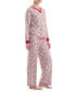 ფოტო #6 პროდუქტის Women's 2-Pc. Printed Drawstring Pajamas Set
