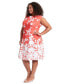 Фото #2 товара Plus Size Scuba-Crepe Floral-Print Fit & Flare Dress