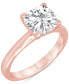 Фото #2 товара Certified Lab Grown Diamond Cushion-Cut Solitaire Engagement Ring (5 ct. t.w.) in 14k Gold