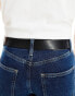 Calvin Klein Jeans classic flat leather belt in black