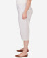 Фото #4 товара Plus Size Garden Party Stripe Clamdigger Capri Pants with Cuffed Hem