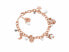 Pink gilded steel bracelet with beads Tropical Dream LJ1633