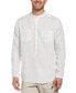 Men's Regular-Fit Banded Collar Popover Linen Shirt