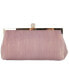 Фото #1 товара Women's Pleated Metallic Frame Clutch