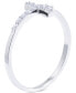 Cubic Zirconia East-West Cross Ring in Sterling Silver, Created for Macy's