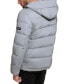 Фото #8 товара Men's High Shine Hooded Puffer Jacket