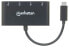 Фото #3 товара Manhattan USB-C Dock/Hub - Ports (x4): USB-A (x4) - 5 Gbps (USB 3.2 Gen1 aka USB 3.0) - External Power Supply Not Needed - Equivalent to Startech HB30C4AB - Cable 20cm - SuperSpeed USB - Black - Three Year Warranty - Blister - USB 3.2 Gen 1 (3.1 Gen 1) Type-C - USB