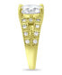 ფოტო #4 პროდუქტის Cubic Zirconia Round Center Stone 18K Gold Plate Ring