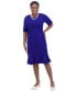 ფოტო #4 პროდუქტის Women's Round-Neck Short-Sleeve Ruffle-Hem Dress