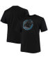 Фото #1 товара Men's Big and Tall Black Carolina Panthers Color Pop T-shirt